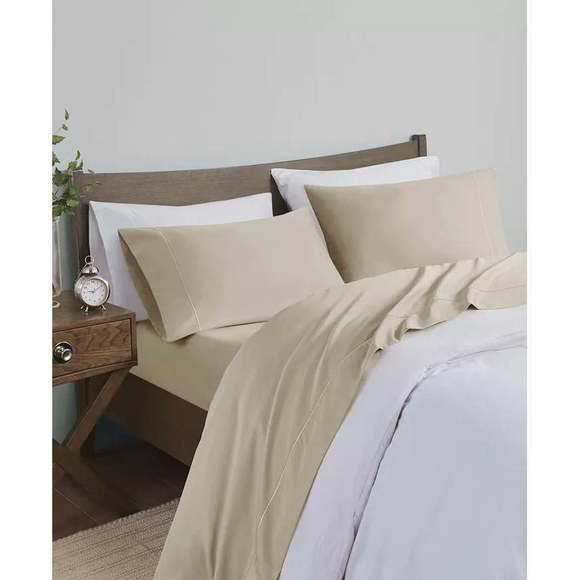 Madison Park 600 Thread Count Pima Cotton Sateen 7-pc Sheet Set, Split King - Picture 8 of 11